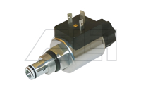 Cartridge valve with solenoid coil