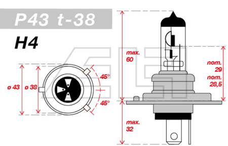 Glühbirne H4 - 216611