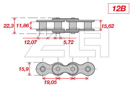 Rollenkette - Einfach - 457538