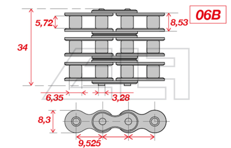 Triple Roller Chain - 457552