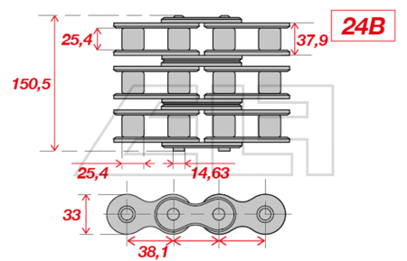 Triple Roller Chain - 457558