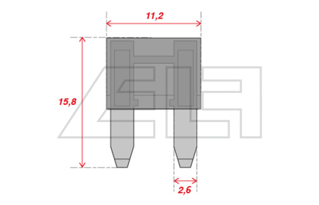 Plug-in fuse Mini 2A (VPE=50 pieces) - 5048