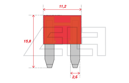 Stecksicherung Mini 10A  (VPE=50Stk.) - 5058