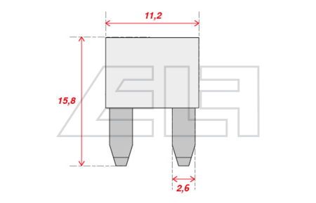 Plug-in fuse Mini 25A (VPE=50 pieces) - 5062