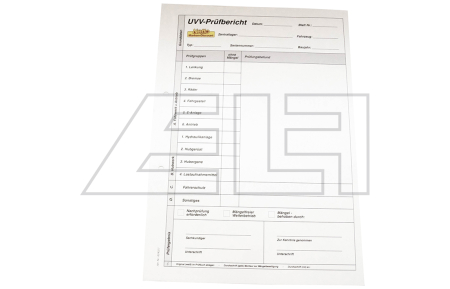 UVV Prüfbogen Netto - 624327