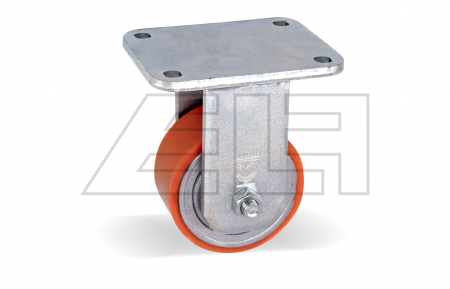 Polyurethane heavy duty fixed castors - 830627