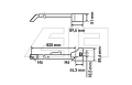 Interior door handle 820mm opposite side - 18204755