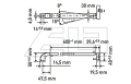 Interior door handle 690mm - 18204766