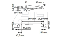 Interior door handle 690mm opposite side - 18204767