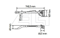 Interior door handle 740mm - 18204773